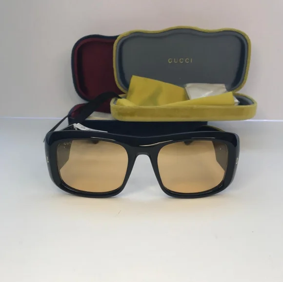 New 💯 Original Gucci Yellow Square Unisex Sunglasses GG1251S 001 - Picture 7 of 17